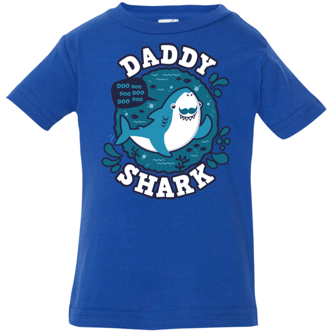 T-Shirts Royal / 6 Months Shark Family trazo - Daddy Infant Premium T-Shirt