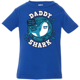 T-Shirts Royal / 6 Months Shark Family trazo - Daddy Infant Premium T-Shirt