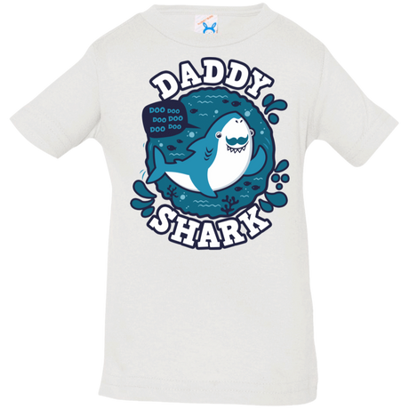 T-Shirts White / 6 Months Shark Family trazo - Daddy Infant Premium T-Shirt