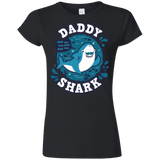 T-Shirts Black / S Shark Family trazo - Daddy Junior Slimmer-Fit T-Shirt