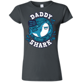 T-Shirts Charcoal / S Shark Family trazo - Daddy Junior Slimmer-Fit T-Shirt