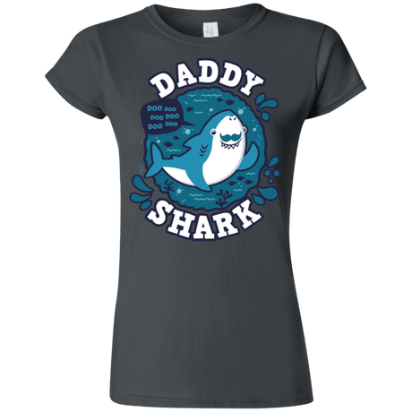 T-Shirts Charcoal / S Shark Family trazo - Daddy Junior Slimmer-Fit T-Shirt