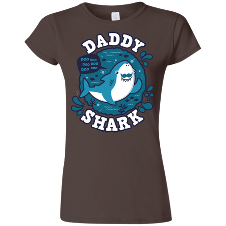 T-Shirts Dark Chocolate / S Shark Family trazo - Daddy Junior Slimmer-Fit T-Shirt