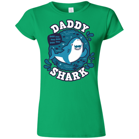 T-Shirts Irish Green / S Shark Family trazo - Daddy Junior Slimmer-Fit T-Shirt