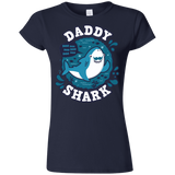 T-Shirts Navy / S Shark Family trazo - Daddy Junior Slimmer-Fit T-Shirt