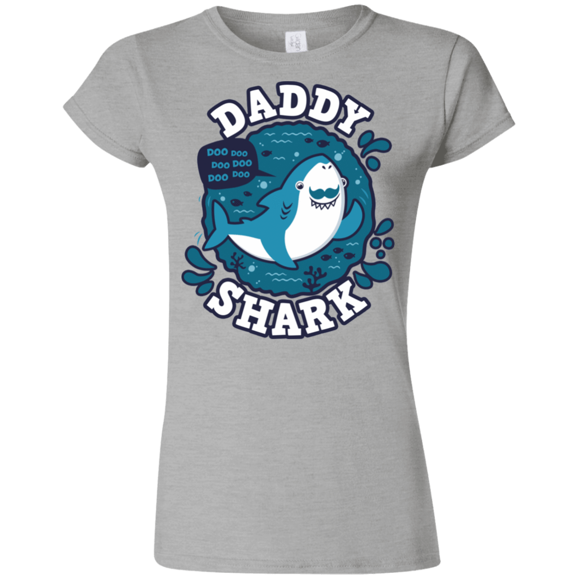 T-Shirts Sport Grey / S Shark Family trazo - Daddy Junior Slimmer-Fit T-Shirt