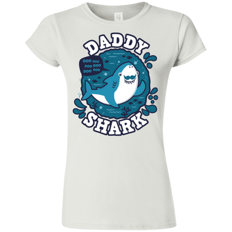 T-Shirts White / S Shark Family trazo - Daddy Junior Slimmer-Fit T-Shirt