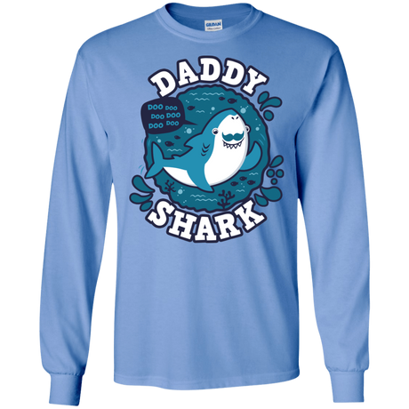 T-Shirts Carolina Blue / S Shark Family trazo - Daddy Men's Long Sleeve T-Shirt