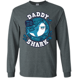 T-Shirts Dark Heather / S Shark Family trazo - Daddy Men's Long Sleeve T-Shirt