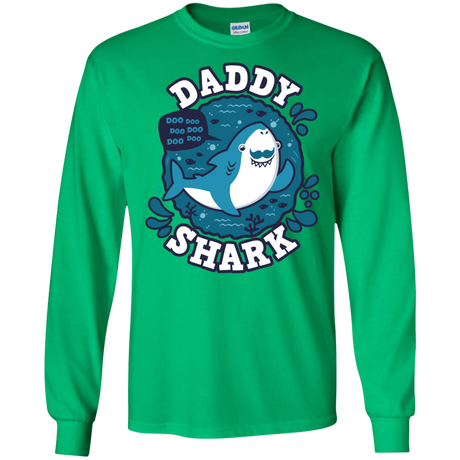 T-Shirts Irish Green / S Shark Family trazo - Daddy Men's Long Sleeve T-Shirt