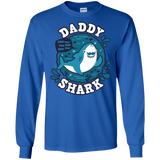 T-Shirts Royal / S Shark Family trazo - Daddy Men's Long Sleeve T-Shirt