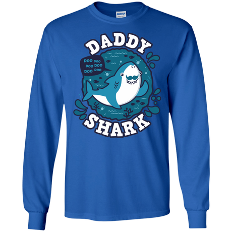 T-Shirts Royal / S Shark Family trazo - Daddy Men's Long Sleeve T-Shirt