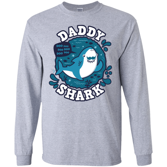 T-Shirts Sport Grey / S Shark Family trazo - Daddy Men's Long Sleeve T-Shirt