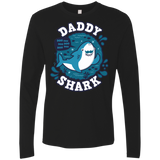 T-Shirts Black / S Shark Family trazo - Daddy Men's Premium Long Sleeve