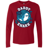 T-Shirts Cardinal / S Shark Family trazo - Daddy Men's Premium Long Sleeve