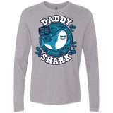T-Shirts Heather Grey / S Shark Family trazo - Daddy Men's Premium Long Sleeve