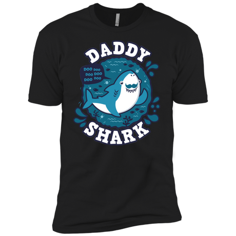 T-Shirts Black / X-Small Shark Family trazo - Daddy Men's Premium T-Shirt