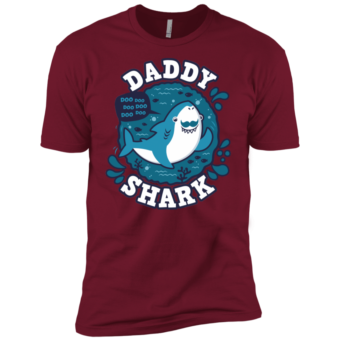T-Shirts Cardinal / X-Small Shark Family trazo - Daddy Men's Premium T-Shirt