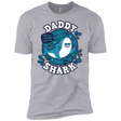 T-Shirts Heather Grey / X-Small Shark Family trazo - Daddy Men's Premium T-Shirt