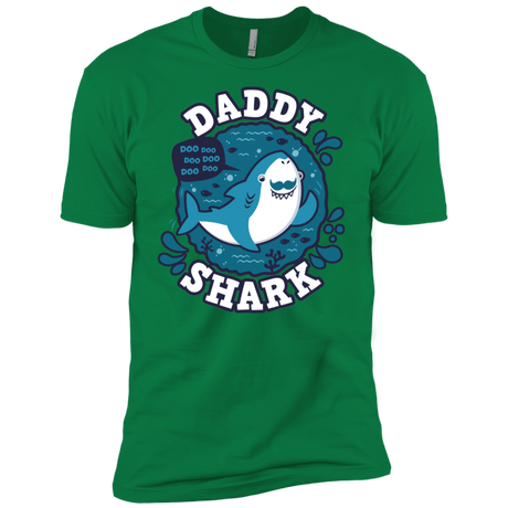 T-Shirts Kelly Green / X-Small Shark Family trazo - Daddy Men's Premium T-Shirt
