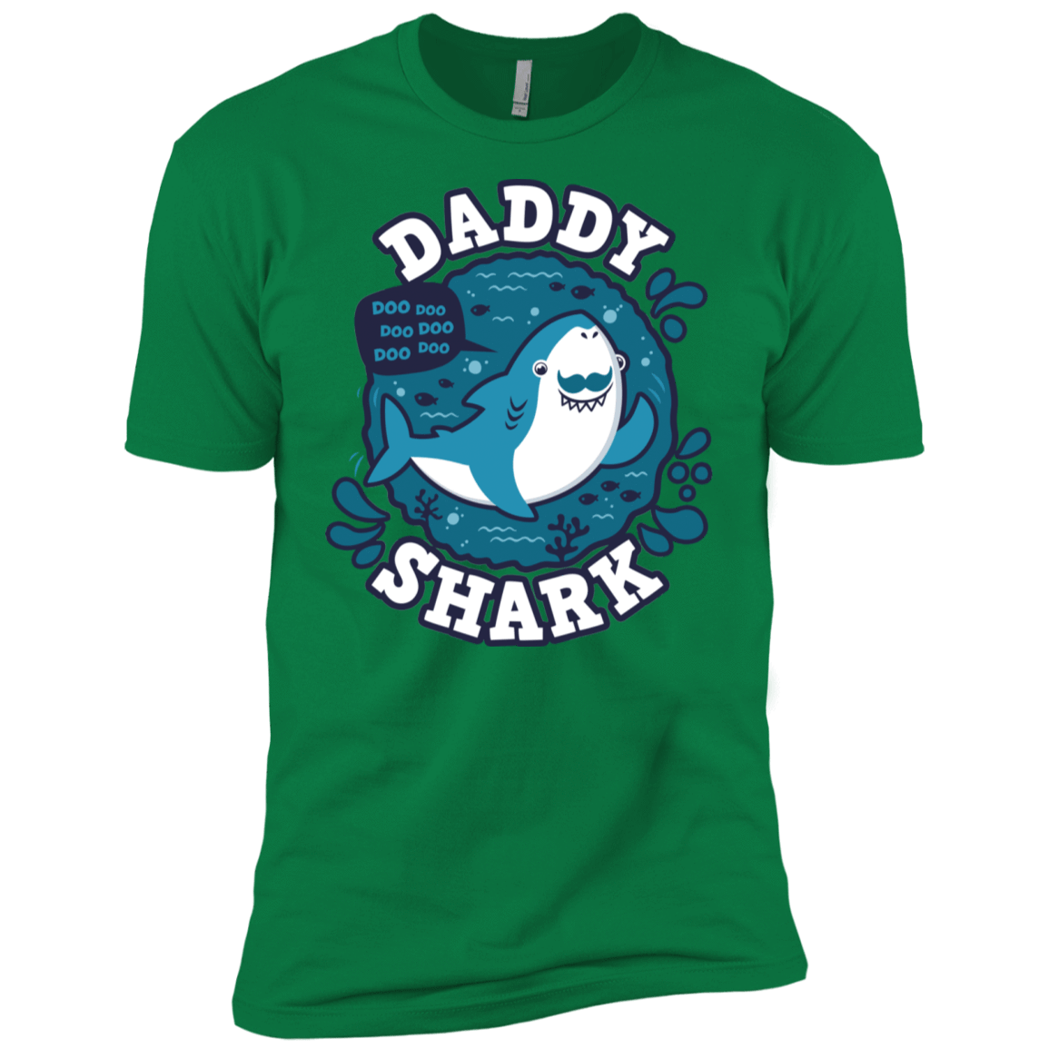 T-Shirts Kelly Green / X-Small Shark Family trazo - Daddy Men's Premium T-Shirt