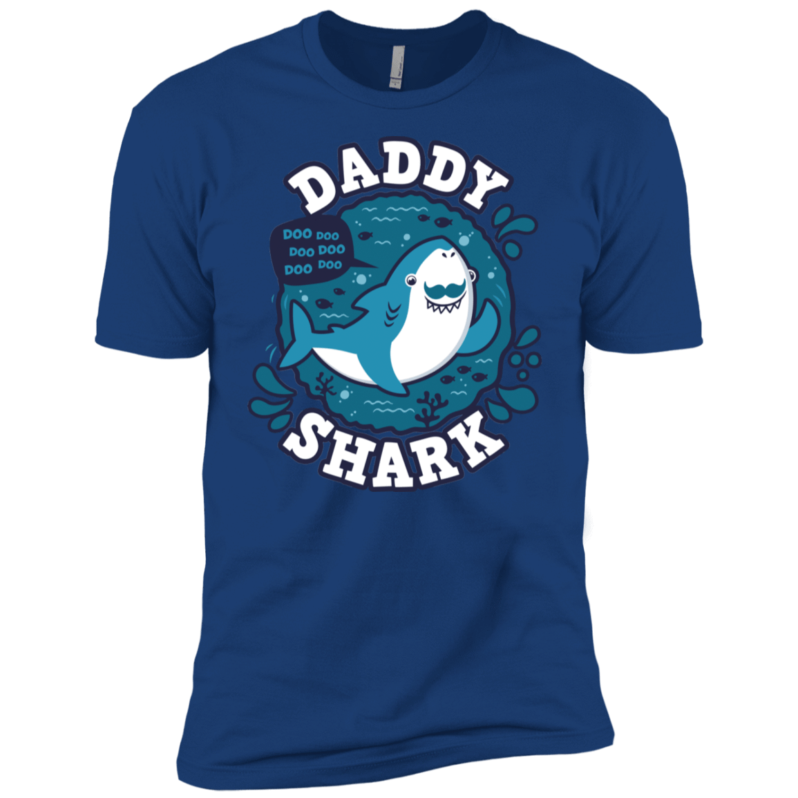 T-Shirts Royal / X-Small Shark Family trazo - Daddy Men's Premium T-Shirt