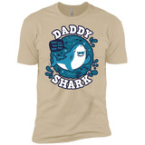 T-Shirts Sand / X-Small Shark Family trazo - Daddy Men's Premium T-Shirt