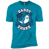T-Shirts Turquoise / X-Small Shark Family trazo - Daddy Men's Premium T-Shirt
