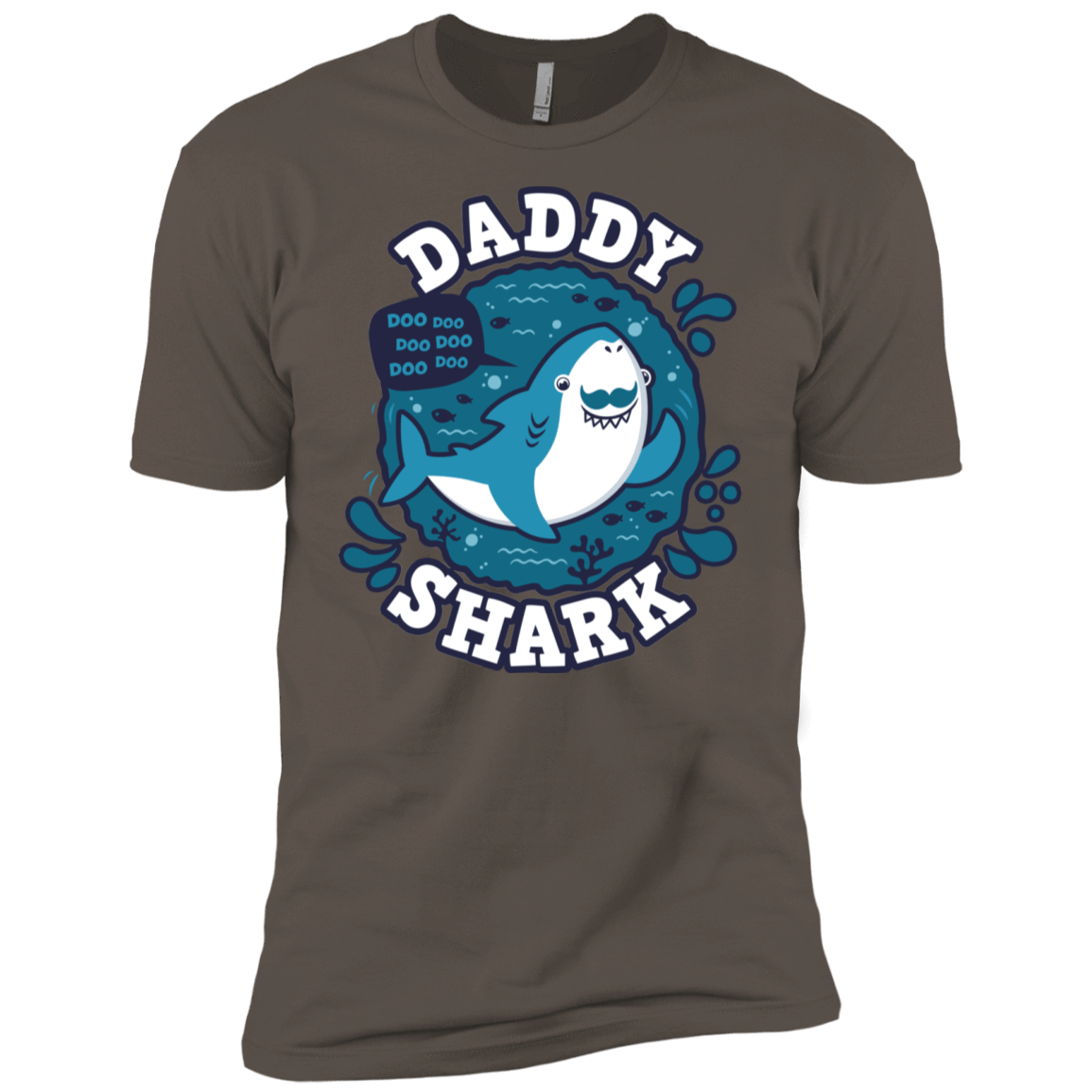 T-Shirts Warm Grey / X-Small Shark Family trazo - Daddy Men's Premium T-Shirt
