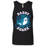 T-Shirts Black / S Shark Family trazo - Daddy Men's Premium Tank Top