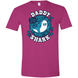 T-Shirts Antique Heliconia / S Shark Family trazo - Daddy Men's Semi-Fitted Softstyle