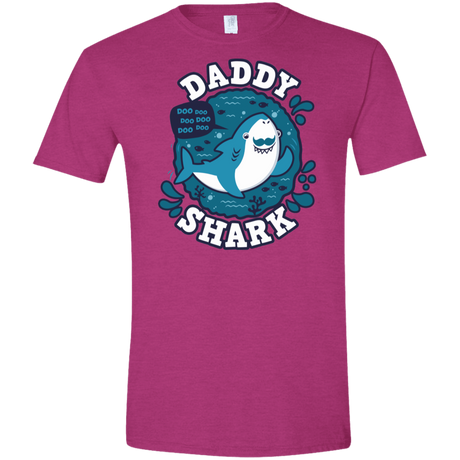 T-Shirts Antique Heliconia / S Shark Family trazo - Daddy Men's Semi-Fitted Softstyle