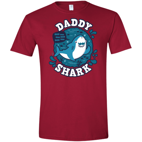 T-Shirts Cardinal Red / S Shark Family trazo - Daddy Men's Semi-Fitted Softstyle