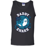 T-Shirts Black / S Shark Family trazo - Daddy Men's Tank Top