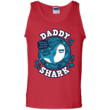 T-Shirts Red / S Shark Family trazo - Daddy Men's Tank Top