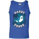 T-Shirts Royal / S Shark Family trazo - Daddy Men's Tank Top