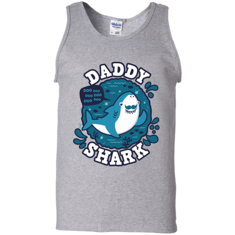 T-Shirts Sport Grey / S Shark Family trazo - Daddy Men's Tank Top