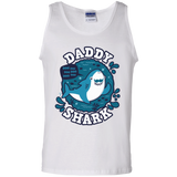 T-Shirts White / S Shark Family trazo - Daddy Men's Tank Top