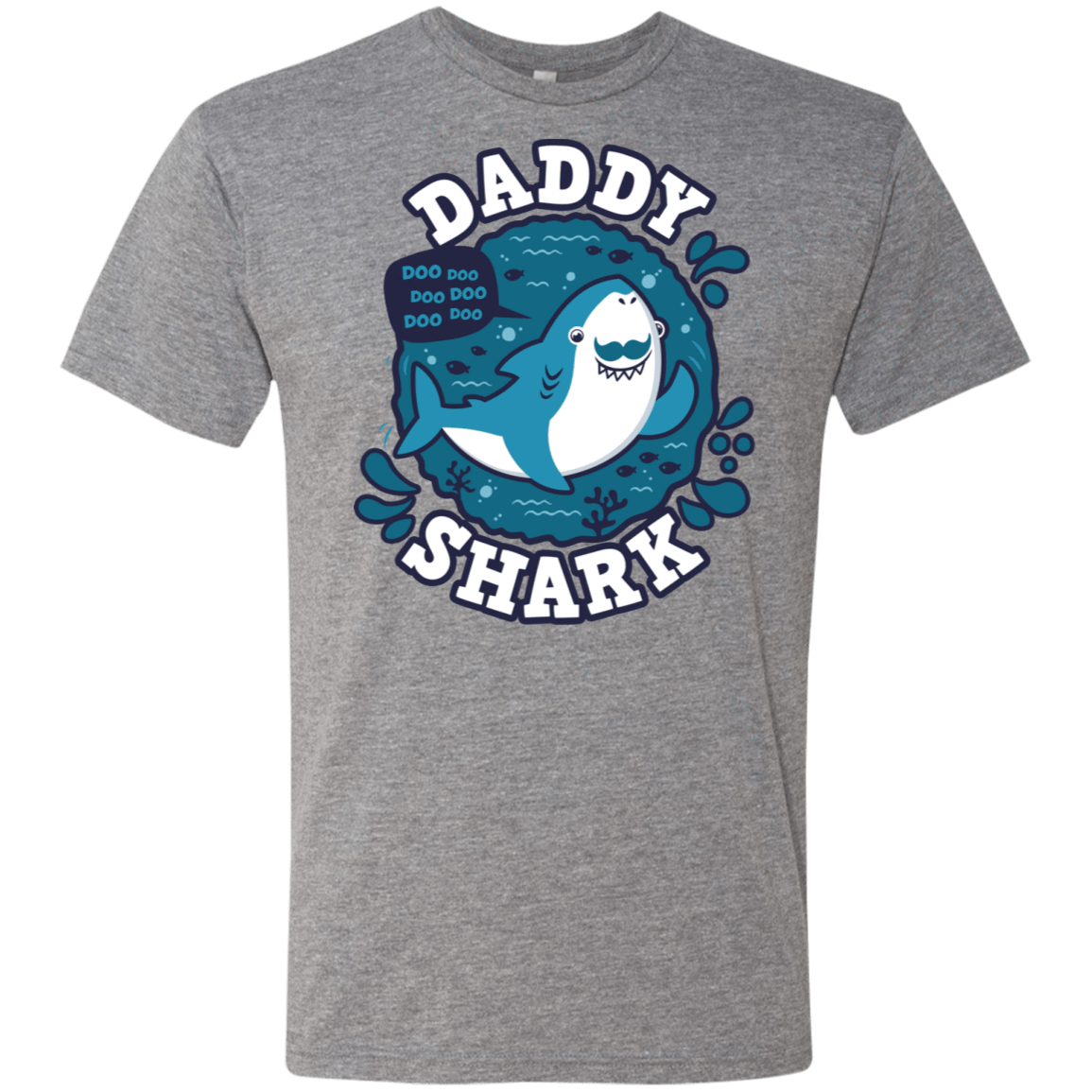 T-Shirts Premium Heather / S Shark Family trazo - Daddy Men's Triblend T-Shirt
