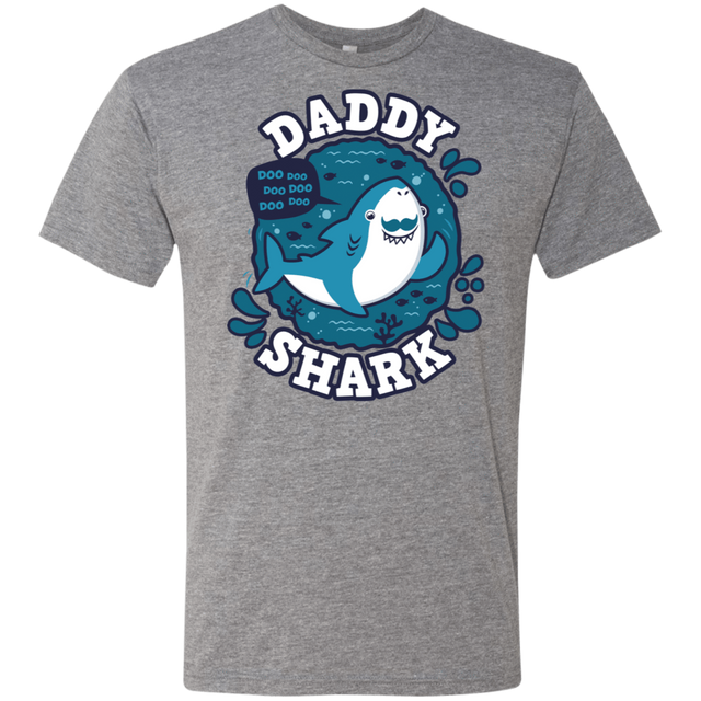 T-Shirts Premium Heather / S Shark Family trazo - Daddy Men's Triblend T-Shirt
