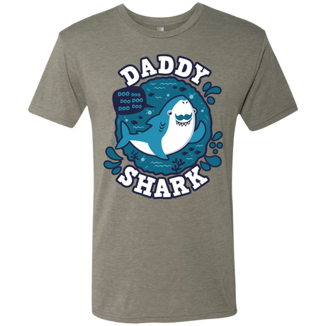 T-Shirts Venetian Grey / S Shark Family trazo - Daddy Men's Triblend T-Shirt