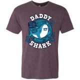 T-Shirts Vintage Purple / S Shark Family trazo - Daddy Men's Triblend T-Shirt