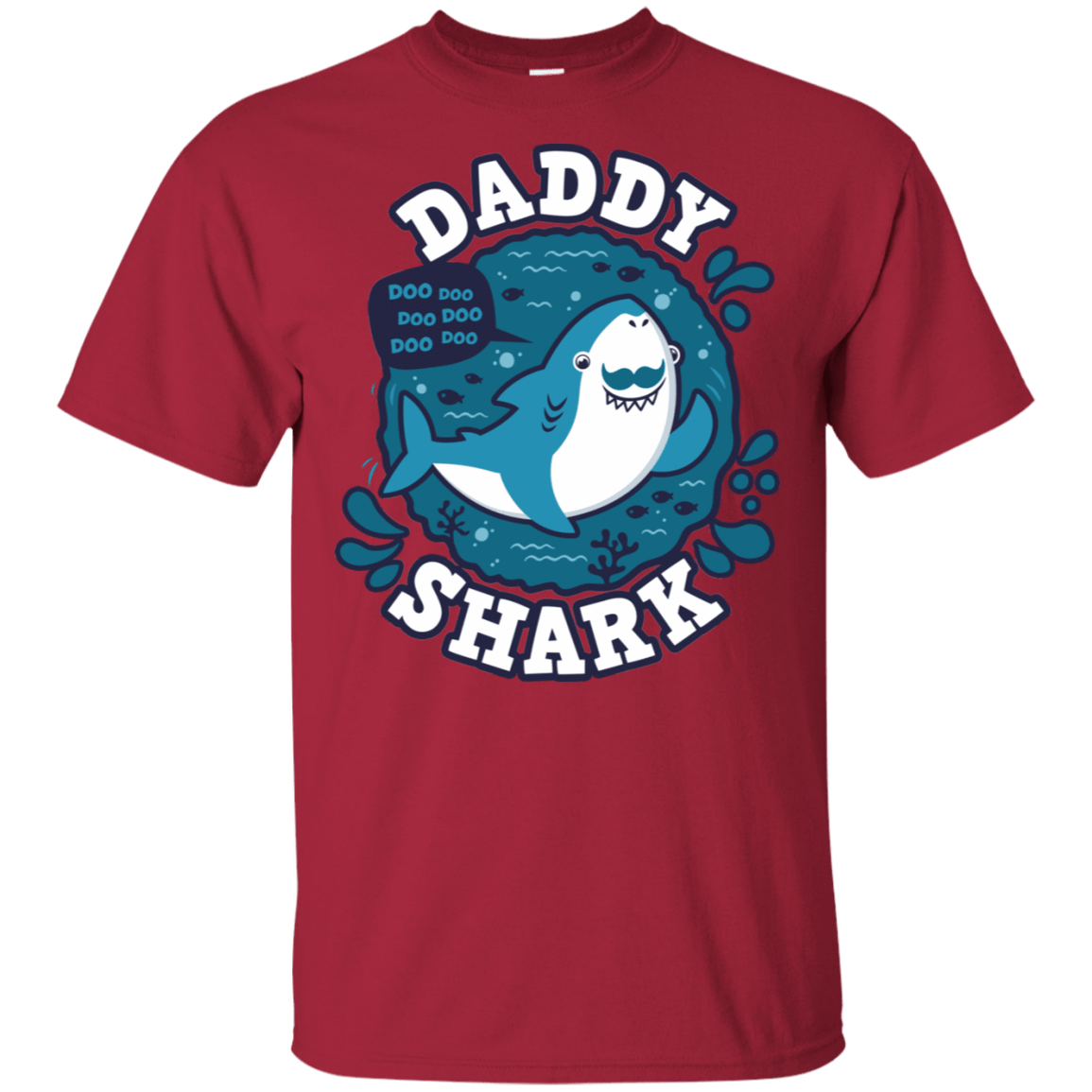 T-Shirts Cardinal / S Shark Family trazo - Daddy T-Shirt