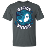 T-Shirts Dark Heather / S Shark Family trazo - Daddy T-Shirt