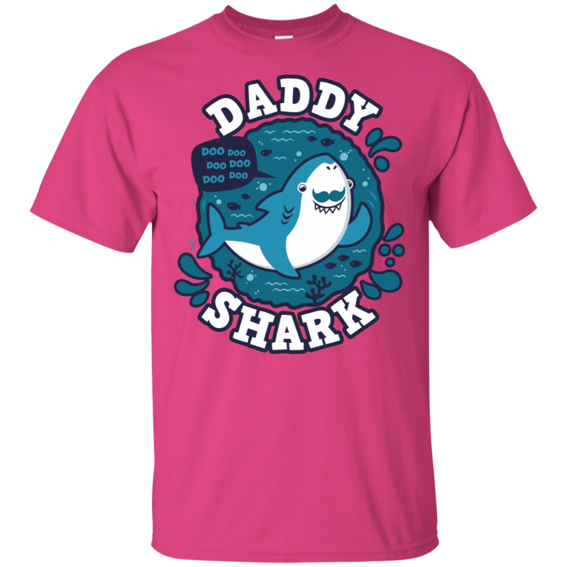 T-Shirts Heliconia / S Shark Family trazo - Daddy T-Shirt