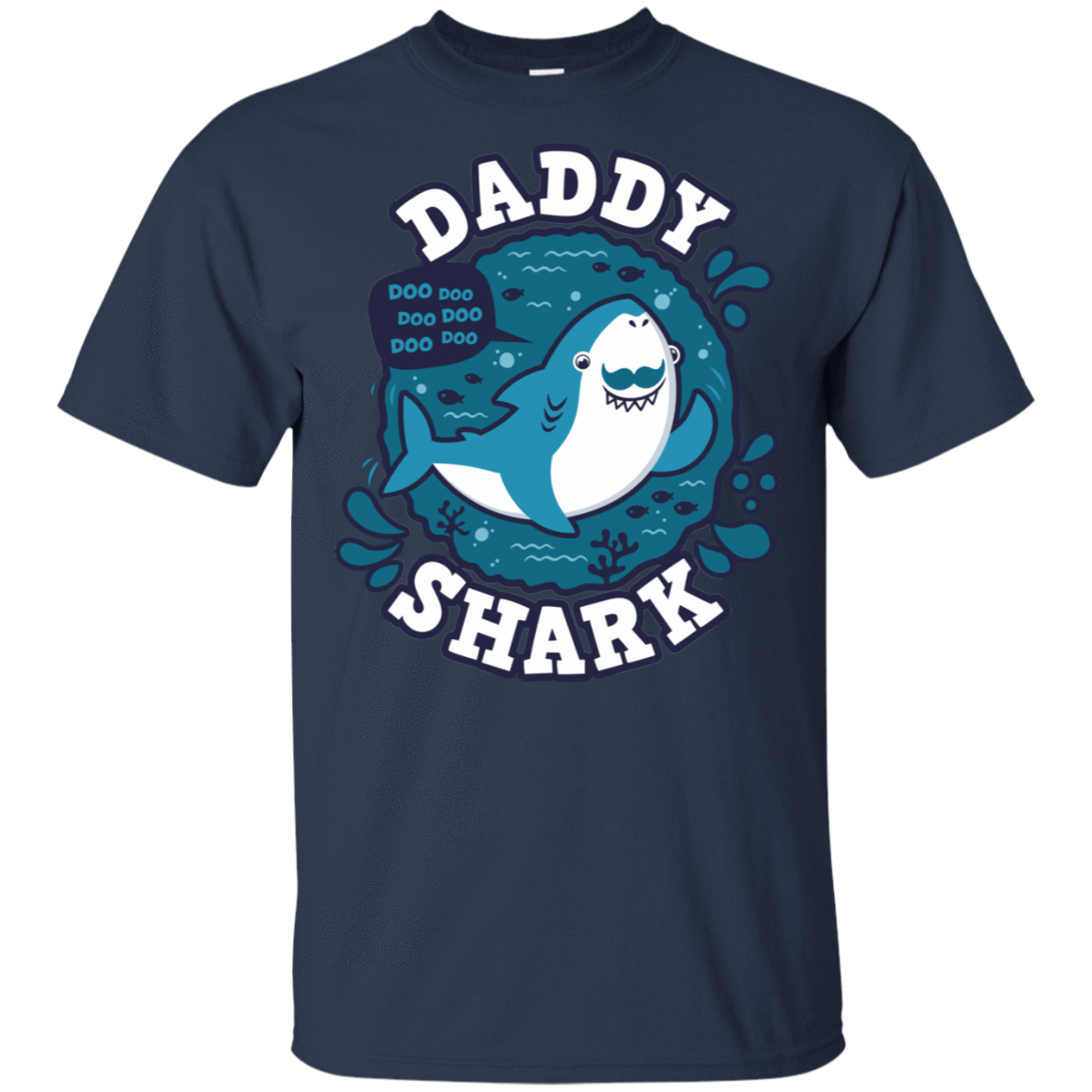 T-Shirts Navy / S Shark Family trazo - Daddy T-Shirt