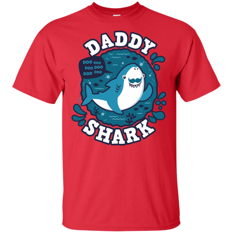 T-Shirts Red / S Shark Family trazo - Daddy T-Shirt