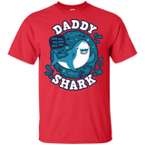 T-Shirts Red / S Shark Family trazo - Daddy T-Shirt