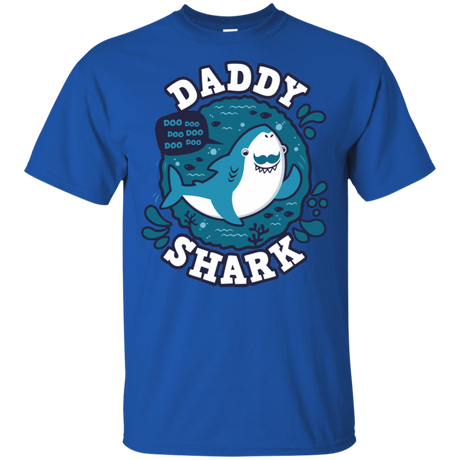 T-Shirts Royal / S Shark Family trazo - Daddy T-Shirt
