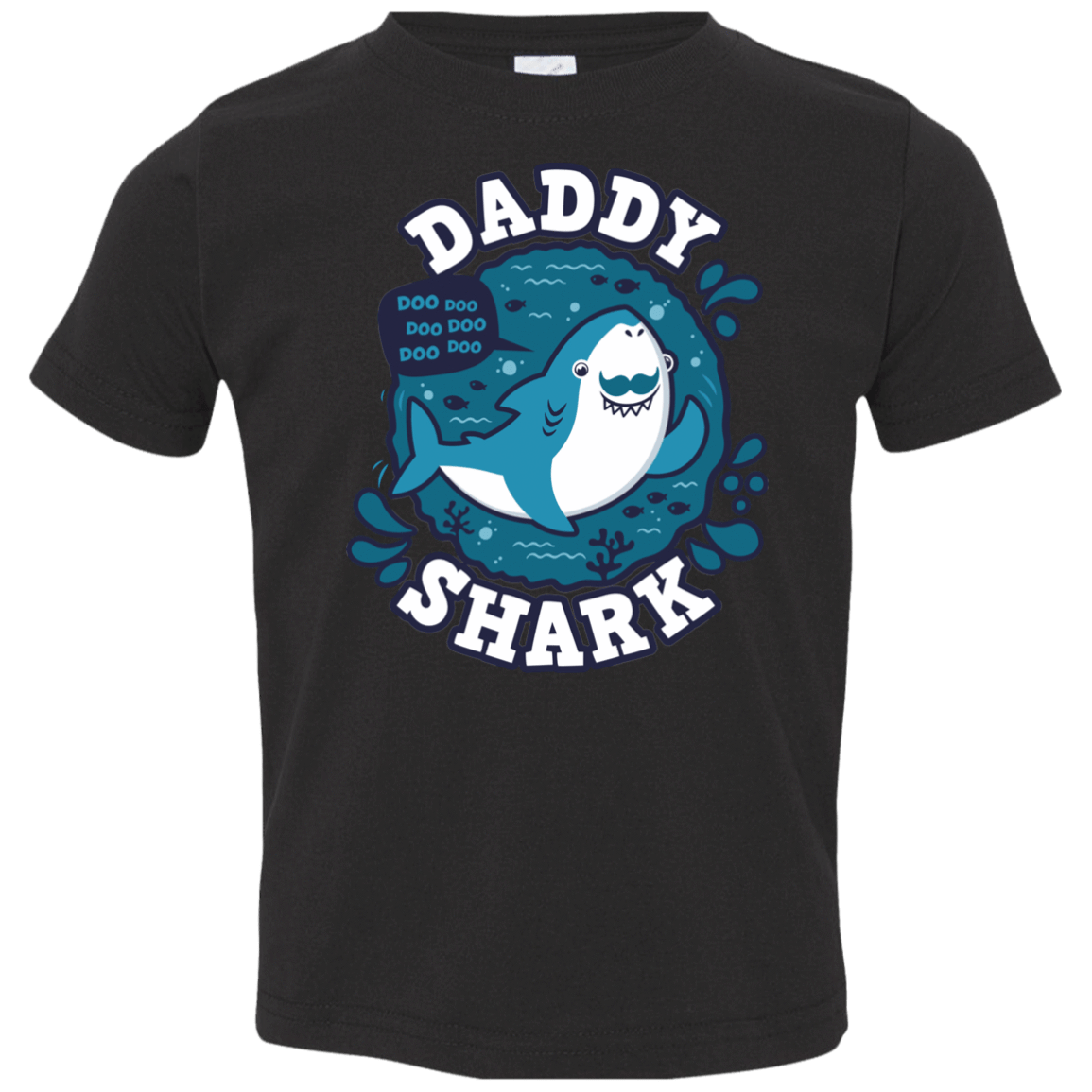 T-Shirts Black / 2T Shark Family trazo - Daddy Toddler Premium T-Shirt